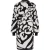 EsQualo Dress 2tone Jacquard Animal Black / Grey
