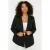 Trendyol Curve Dames Zwart Effen Lang Regular fit Grote maten Blazers
