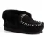 Aus Wooli “Waterloo” Australia Hand Stitched Womens Sheepskin Moccasin, Zwart