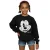 Disney Meisjes Mickey Mouse Gezicht Katoenen Sweatshirt (Zwart)