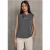Street One Studio Dames Silk-Look top met tekst in Grijs