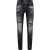 Malelions Men Slim Regular Destroyed Jeans | Black Rinse