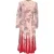 Valentino landschap-print midi-jurk in roze zijde