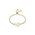 Luxenter armband in wit parelmoer afgewerkt in 18K geel goud – Alfabet