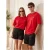 TRENDYOL MAN Heren Rood Geborduurd Kort Oversized T-shirts
