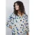 DIDI Loose Dress Fancy Feather Grey Fuji Print