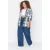 Trendyol Curve Dames Blauw Effen Wijde pijp Hoge taille Grote maten Jeans