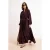Trendyol Modest Dames Paars Effen Maxi Lang Skater Modest Jurken