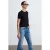 Dames Effen Crew Neck T-shirt