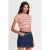 Gestreepte Crop Top Blouse