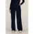 JANSEN Amsterdam straight high waist broek donkerblauw