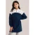 WE Fashion sweatjurk – donkerblauw/wit