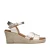 Manfield leren espadrilles goud