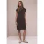 Street One Dames Knielange jersey jurk in Bruin