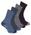 Sock Snob 4 Paar Heren Antislip Pantoffel Gezellige Sokken – Grijs Blauw