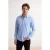 TRENDYOL MAN Heren Blauw Effen Lang Regular fit Overhemden