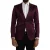 Bordeaux Satijnen Blazer Slim Fit
