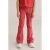 WE Fashion gestreepte flared broek rood