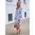 Midi-jurk met V-hals en print