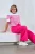 Caroline Tensen Elba Streep T-Shirt Wit / Fuchsia