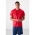 Heren Effen Polyester T-shirt met Ronde Hals