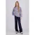 Raizzed wide leg gestreepte joggingbroek – donkerblauw