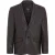 Heren Zwart Slim Leren Italiaanse Blazer Jas-Somero
