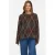 VILA gebreide geruite jacquard trui – grijs/donkerbruin