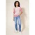 White Stuff Annabel Stripe Tee Pink Multi