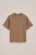 WE Fashion – Jongens T-shirt met print en embroidery – Regular fit – Lichtbruin – Katoen –