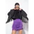 PINKO Las Palmas Gonna Frange + Crepe Stretch Viola Purple