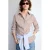 Mango blouse met krijtstreep – bruin/blauw