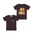 Sturdy T-shirt Desert Fiesta met backprint donkerbruin