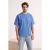 TRENDYOL MAN Heren Blauw Landschapsprint Kort Oversized T-shirts
