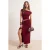 TRENDYOLMİLLA Dames Bordeaux Effen Maxi Rokken