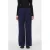 PIECES wide leg high waist broek marineblauw