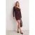 TRENDYOLMİLLA Dames Bruin Effen Kort / Mini Lang Recht Jurken