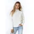 EsQualo Sweater Raglan Snap Button Off White