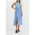 French Connection Cosette Elani Faron Keyhole Drape Dress Baja Blue