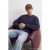 TRENDYOL MAN Heren Grijs Slogan Lang Oversized Sweatshirts