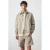 Mango Man katoenen geruite tussenjas – lichtbeige