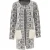 Faina Vest Dames wol wit zwart