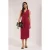 TRENDYOLMİLLA Dames Bordeaux Effen Midi Mouwloos Casual Blousejurk Jurken