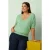Agnes V Cocoon top in sprucestone mint
