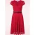 Topvintage exclusive ~ Carina Lace swing jurk in rood