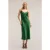 Motivi Satin Midi Dress Green