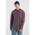 America Today relaxed fit gebreide gestreepte trui – paars
