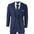 Heren 3-delige marineblauwe birdseye tweed klassieke pak