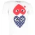 Comme Des Garcons Play Polka Dot Heart T-shirt in wit katoen