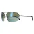 Serengeti Rechthoek Heren Glimmend Zilver Saturnus 555nm Blauw Gepolariseerd Hinkley